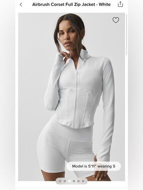 ALO Yoga Airbrush Corset Full Zip Jacket